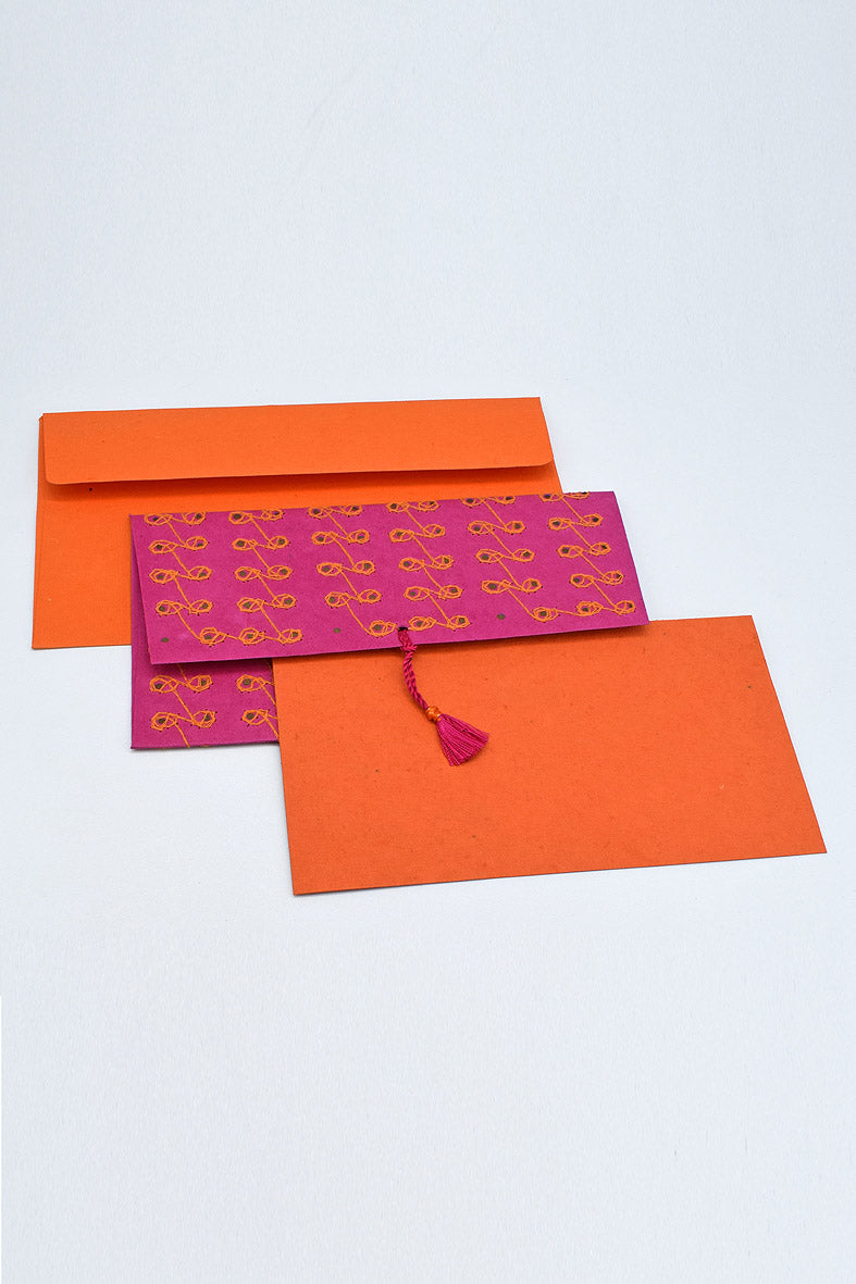 Gift Envelopes with Jari Embroidered Daphne Paper Coverin