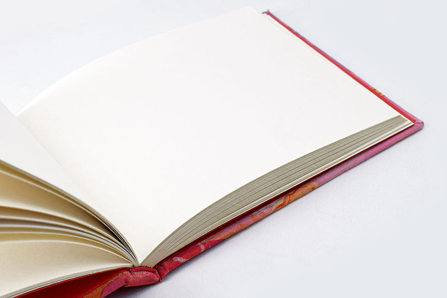 Painted Floral Hardbound Notebook A6 Landscape, Set of 2