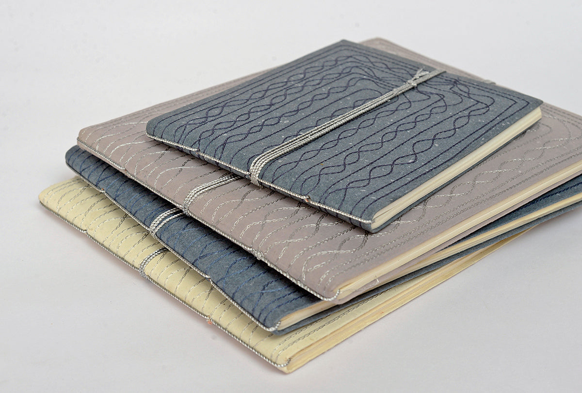 Mica Paper Bahi Embroidery Scrapbook, 8x10, Blank Pages
