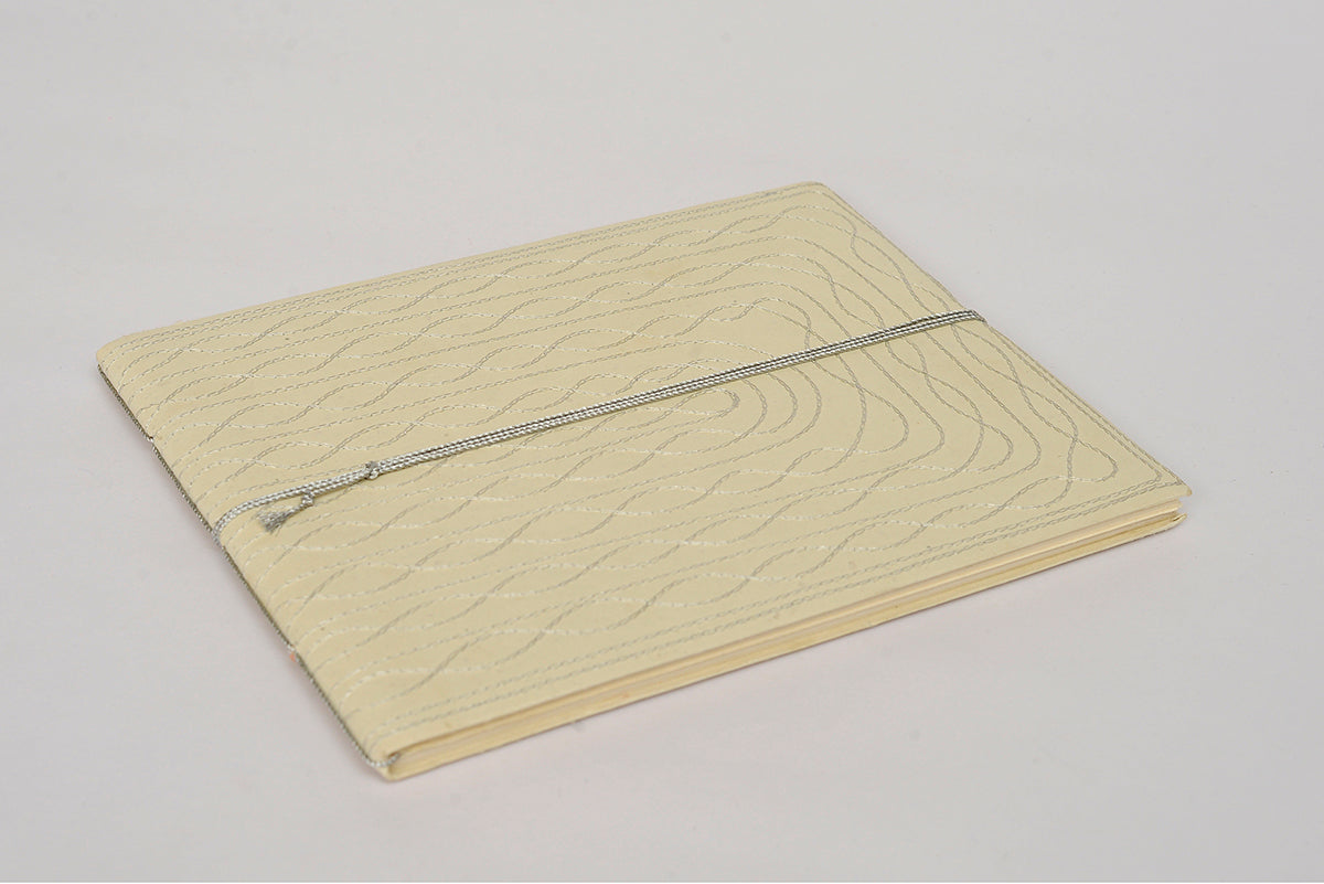 Mica Paper Bahi Embroidery Scrapbook, 8x10, Blank Pages