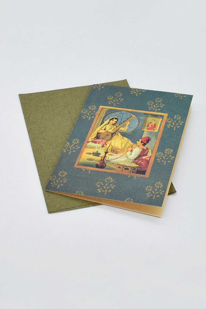 Textile Lable Printed Assorted Greeting Cards & Envelopes, Set of 6, 4x6