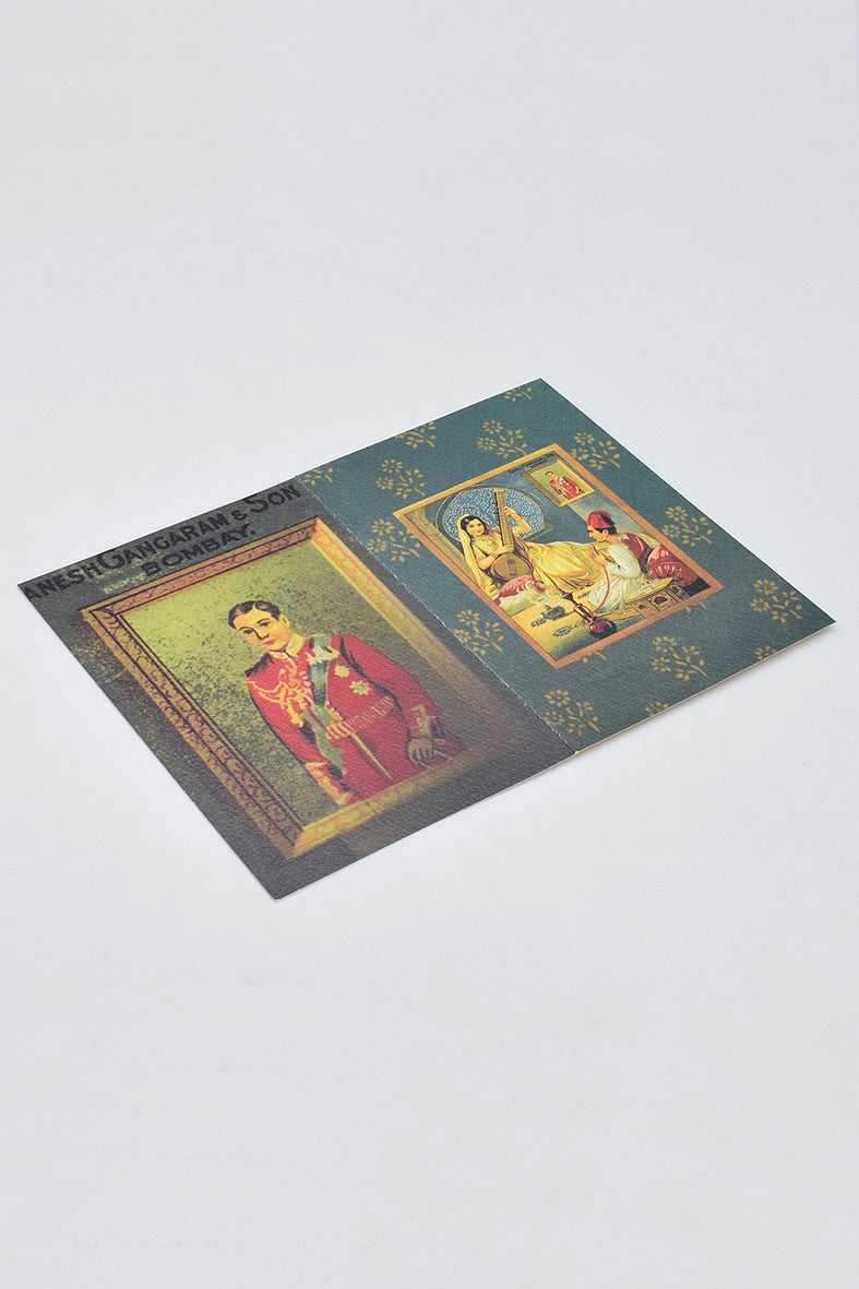 Textile Lable Printed Assorted Greeting Cards & Envelopes, Set of 6, 4x6