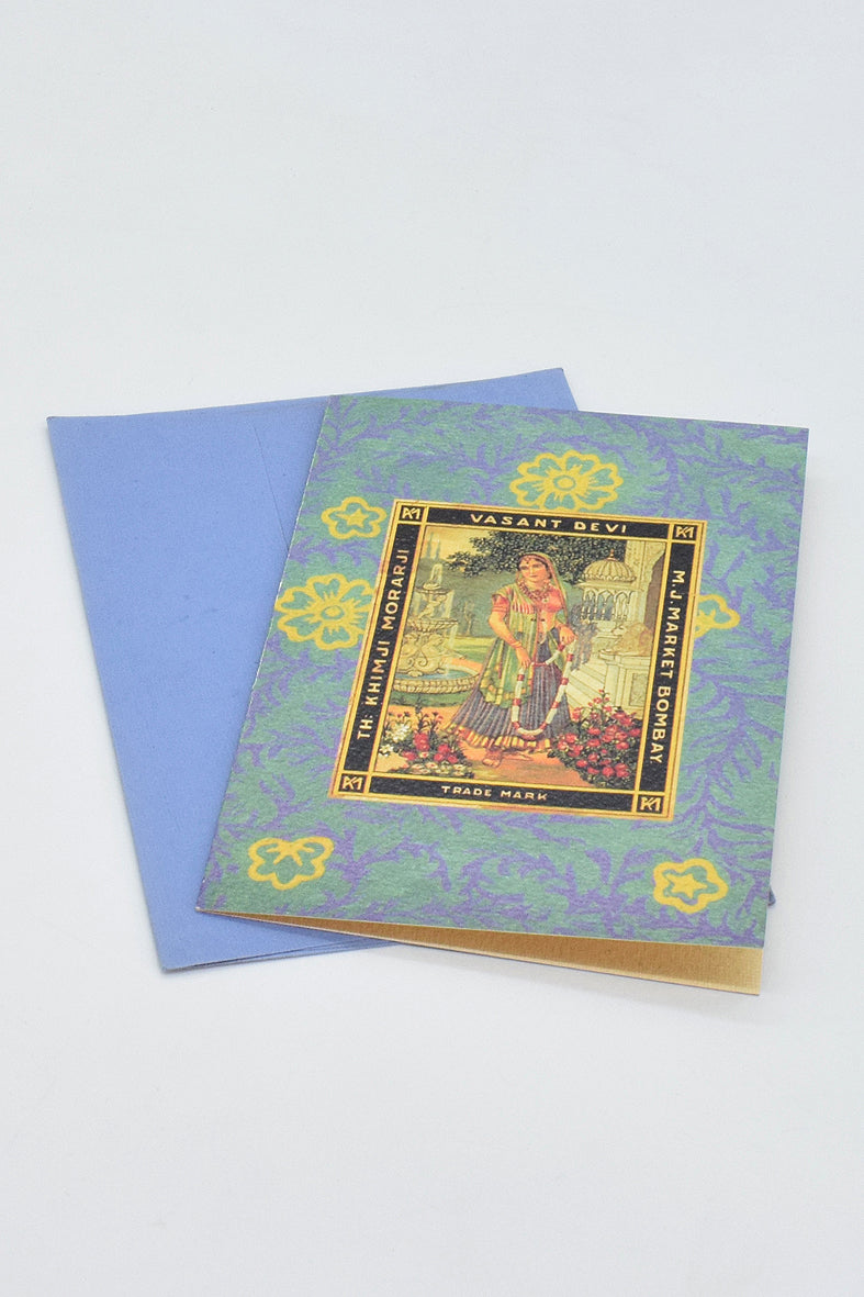 Textile Lable Printed Assorted Greeting Cards & Envelopes, Set of 6, 4x6