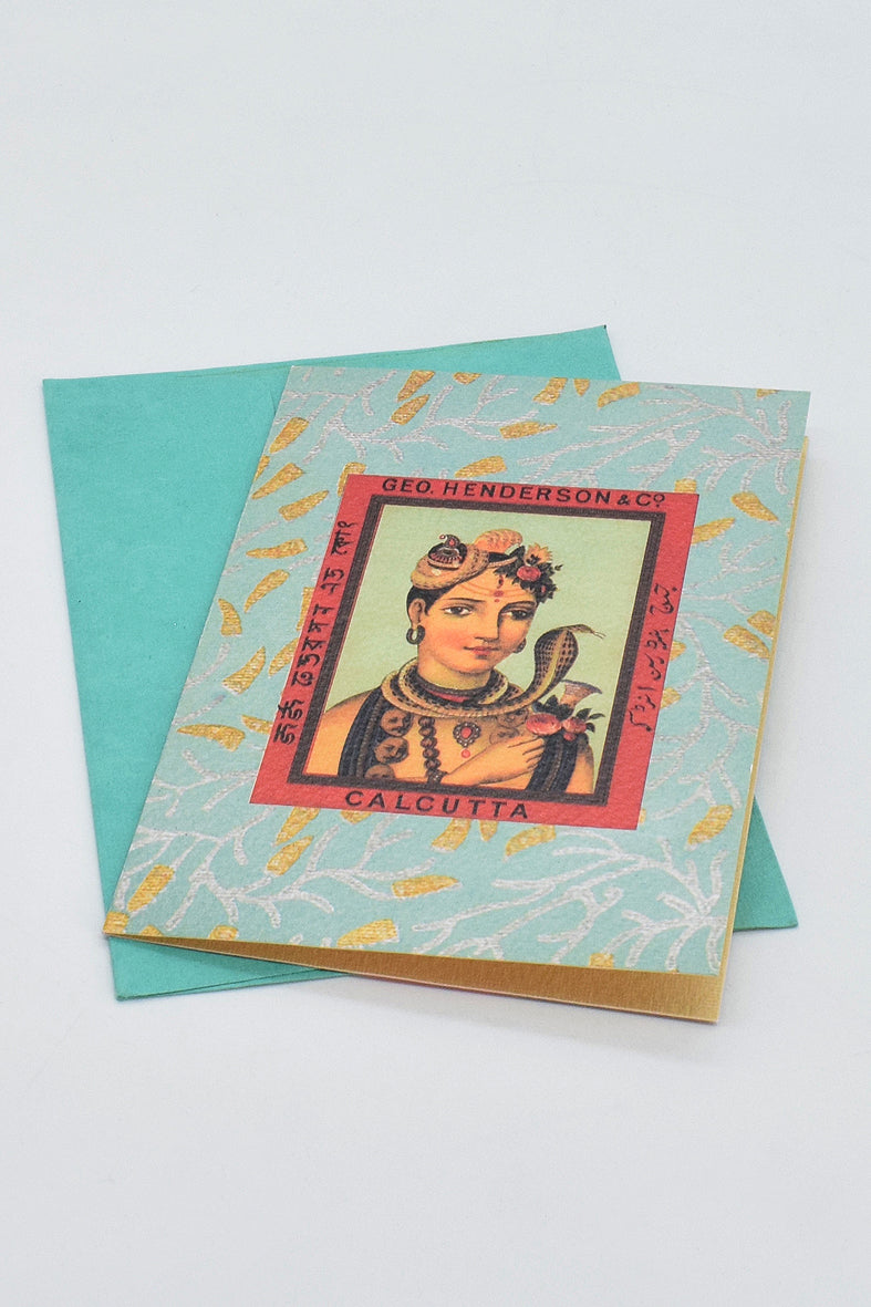 Textile Lable Printed Assorted Greeting Cards & Envelopes, Set of 6, 4x6