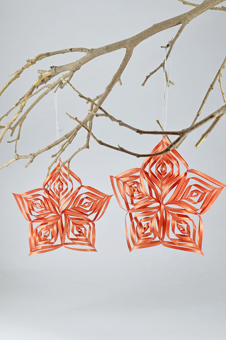 Curled Star Paper Hanging Christmas Decoration Ornament Online