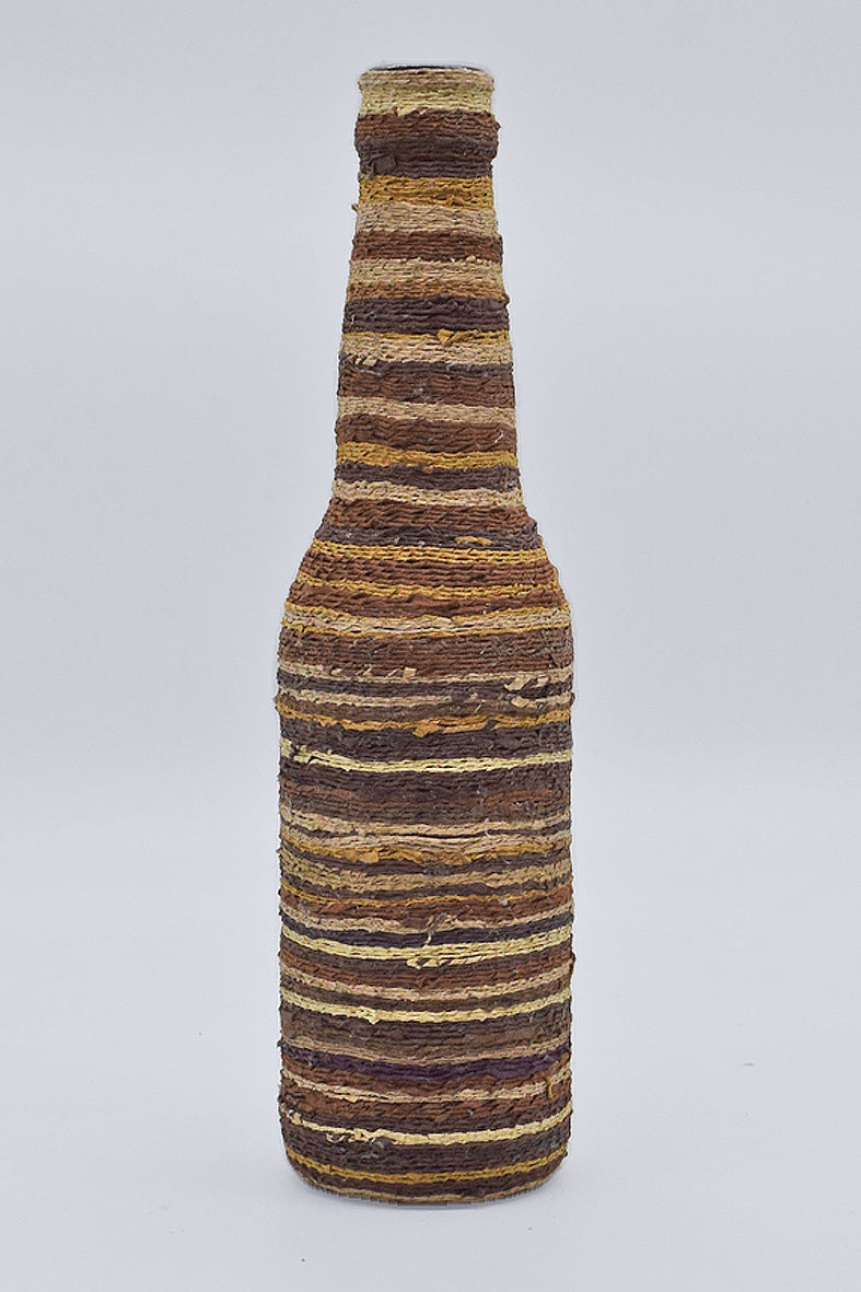 Paper Yarn Clad Recycled Glass Bottle