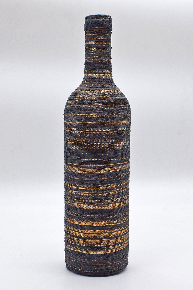 Paper Yarn Clad Recycled Glass Bottle