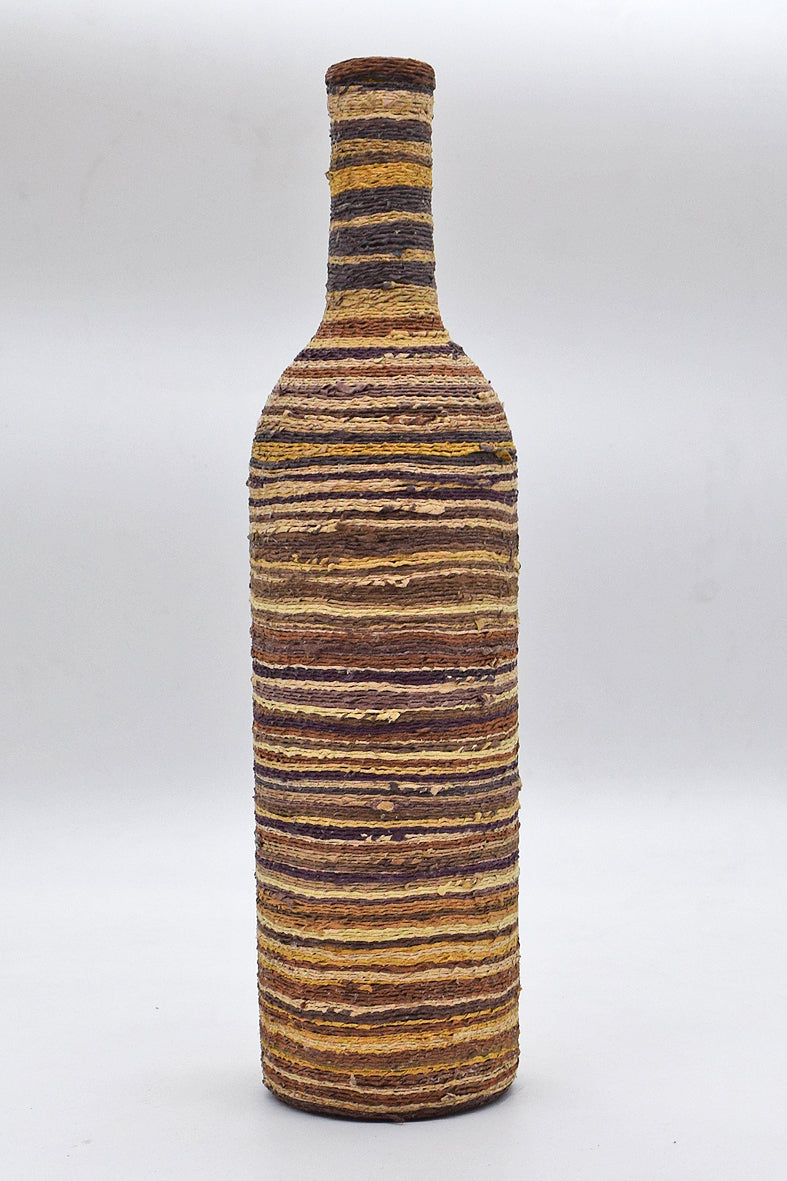 Paper Yarn Clad Recycled Glass Bottle
