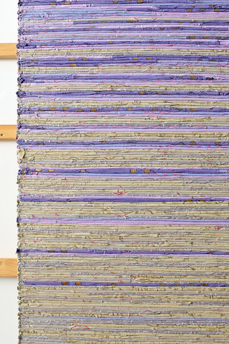 Wall Hanging: Ombre Paper Strips weave wall hanging, 27.5x73