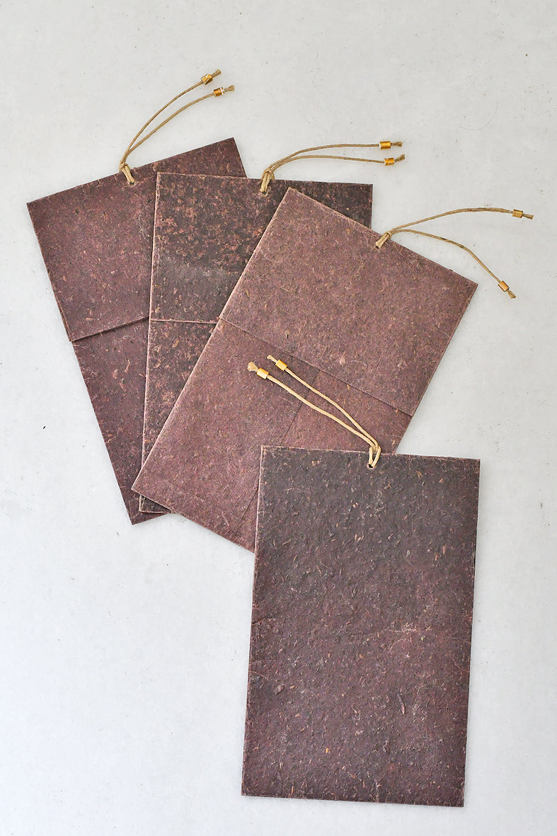 Waxed Banana Paper Gift Enclosures, Set of 4, 10x6.5
