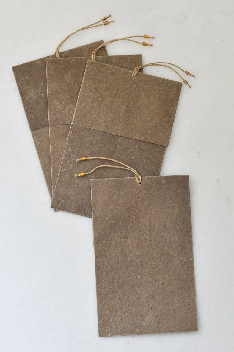 Waxed Banana Paper Gift Enclosures, Set of 4, 10x6.5