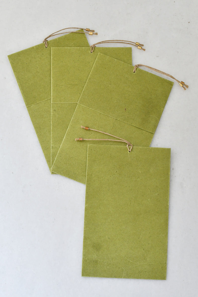 Waxed Banana Paper Gift Enclosures, Set of 4, 10x6.5