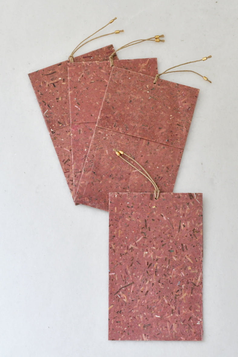Waxed Banana Paper Gift Enclosures, Set of 4, 10x6.5