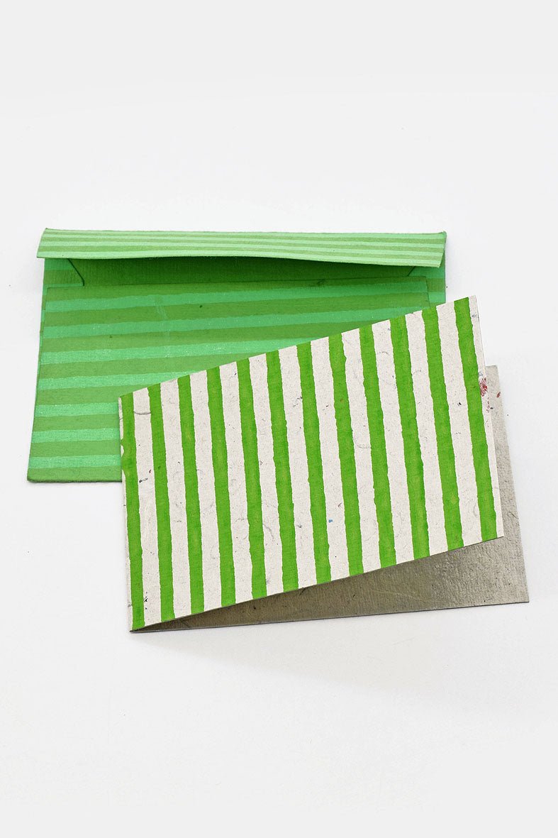Close Stripes Print Gift Card with Envelope 4x3, 2 Set of 6