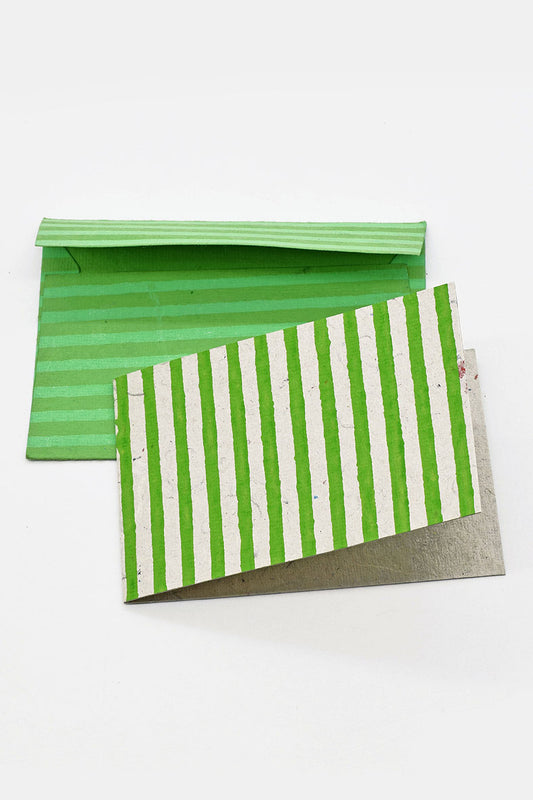 Close Stripes Print Gift Card with Envelope 4x3, 2 Set of 6