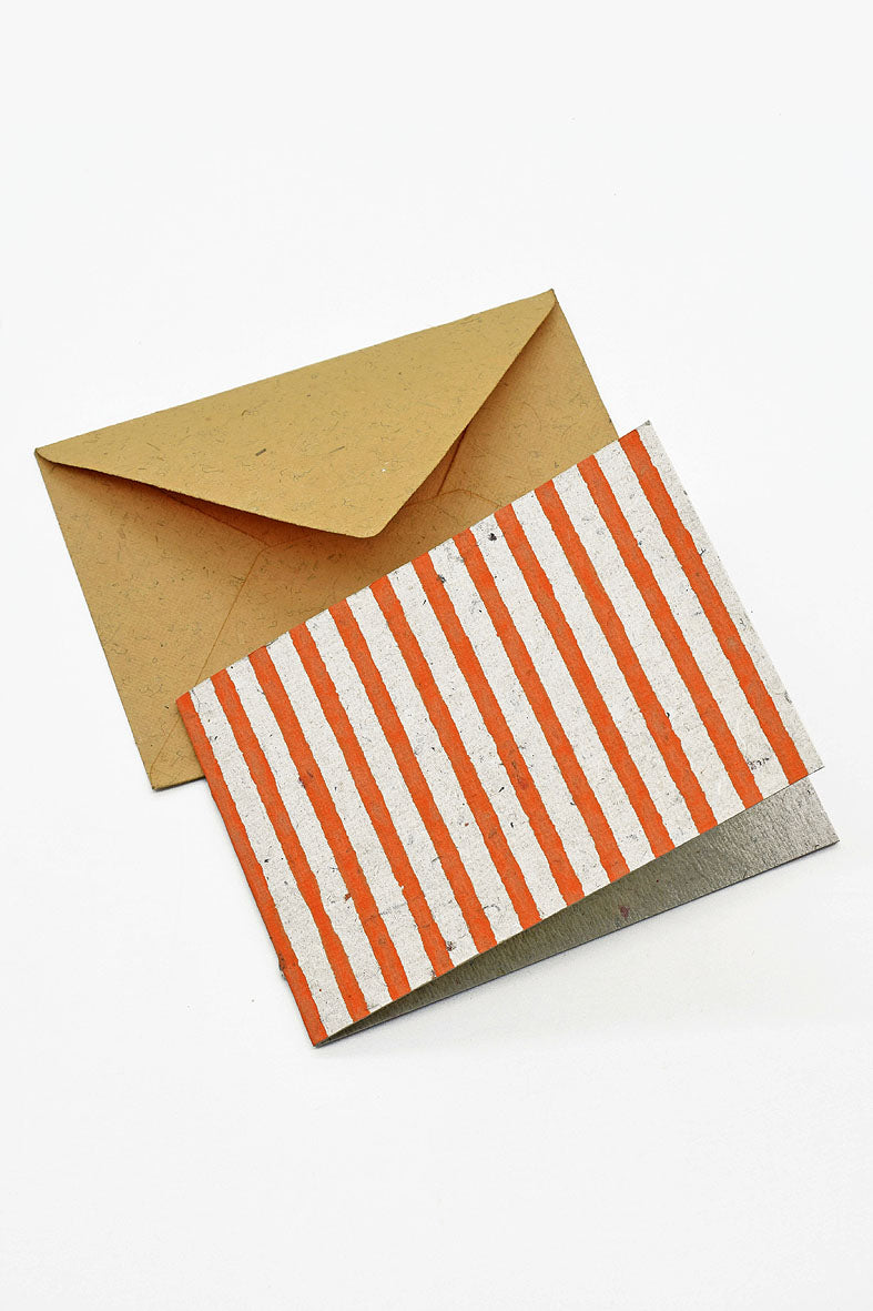 Close Stripes Print Gift Card with Envelope 4x3, 2 Set of 6