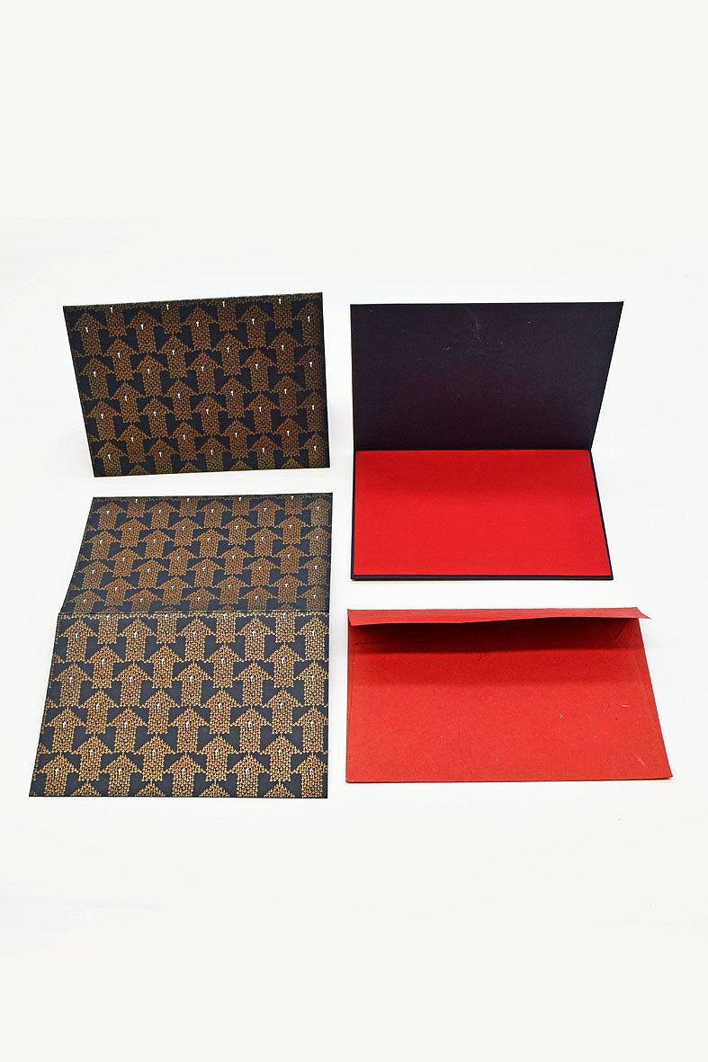 Arrow Print Gift Card with Envelope 6x4, 2 Set of 6