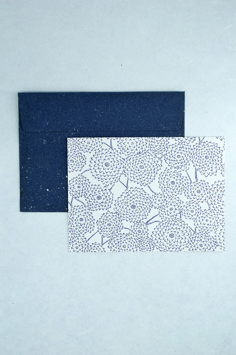 Chrysanthemum Radial Handmade Paper Gift Card With Envelope Online