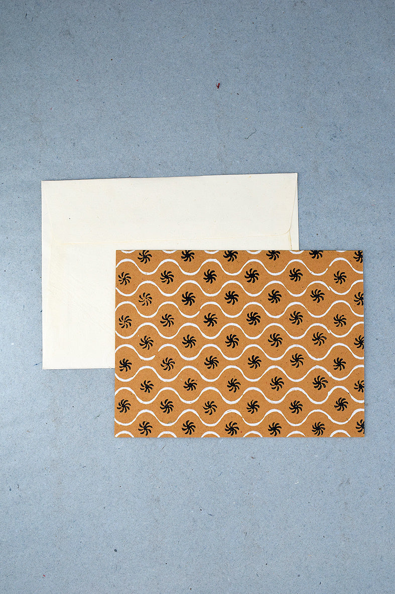 Ogee With Star Handmade Paper Gift Card With Envelope Online
