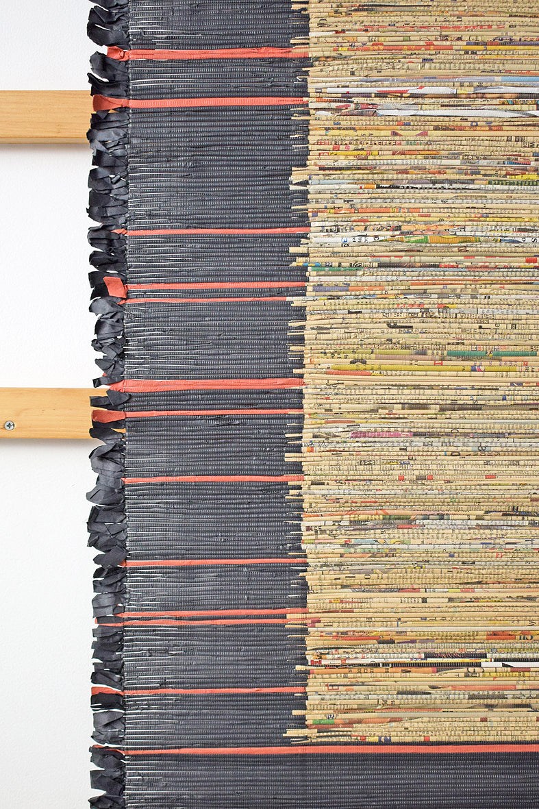 Black Red Newspaper Handmade Wall Art Hanging Online