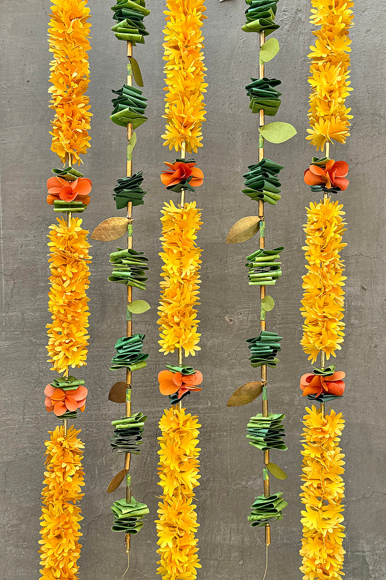 Rajnigandha Paper Flower Garland, Set of 2