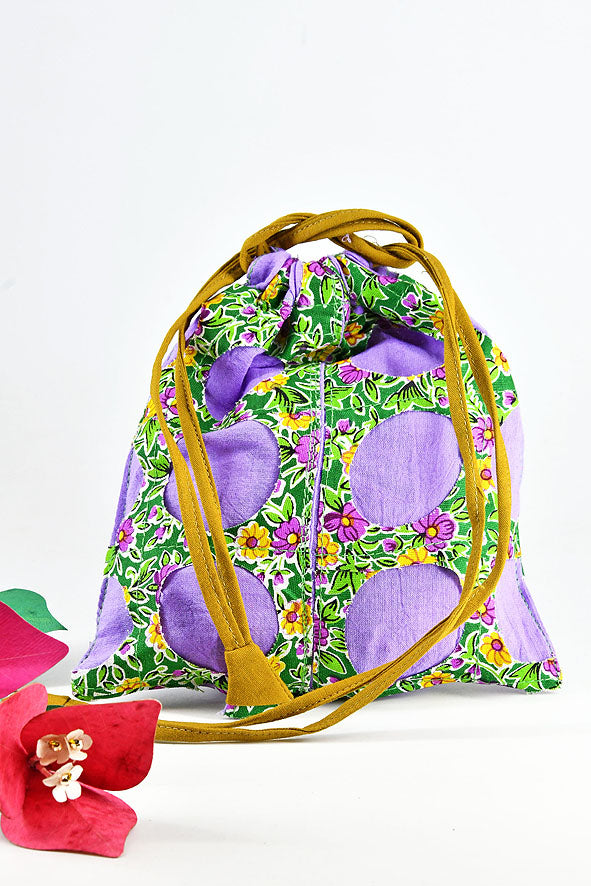 Chintz Rounds Pouch Lilac, Set of 3, 7x6