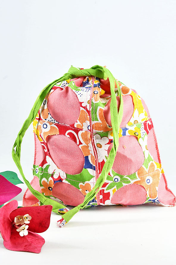 Chintz Rounds Pouch Peach, Set of 3, 7x6