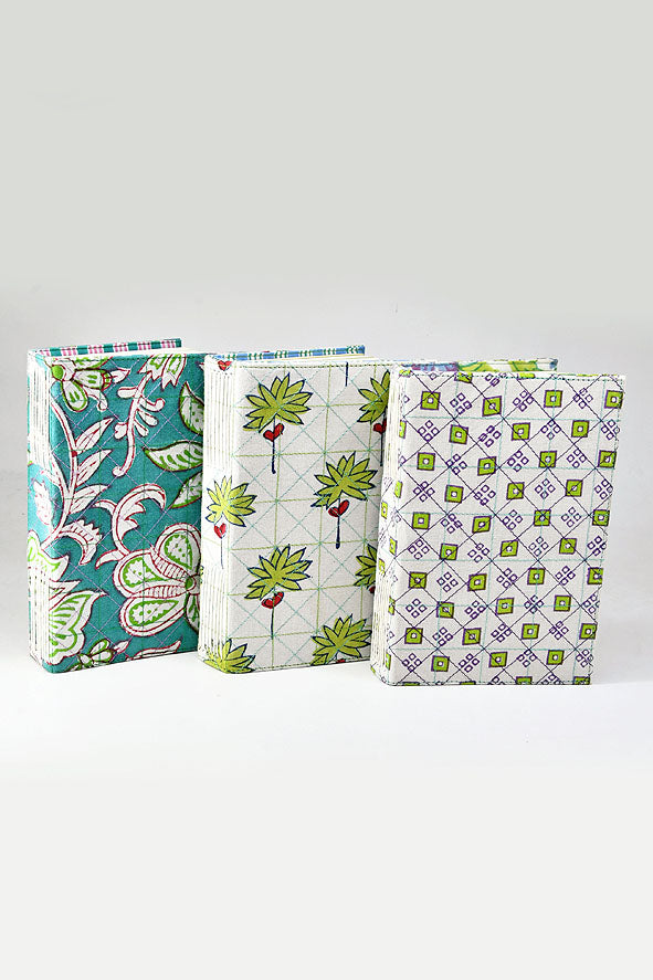 Green Summer Print Cover Blank Pages Journal Notebook Online, 6x4