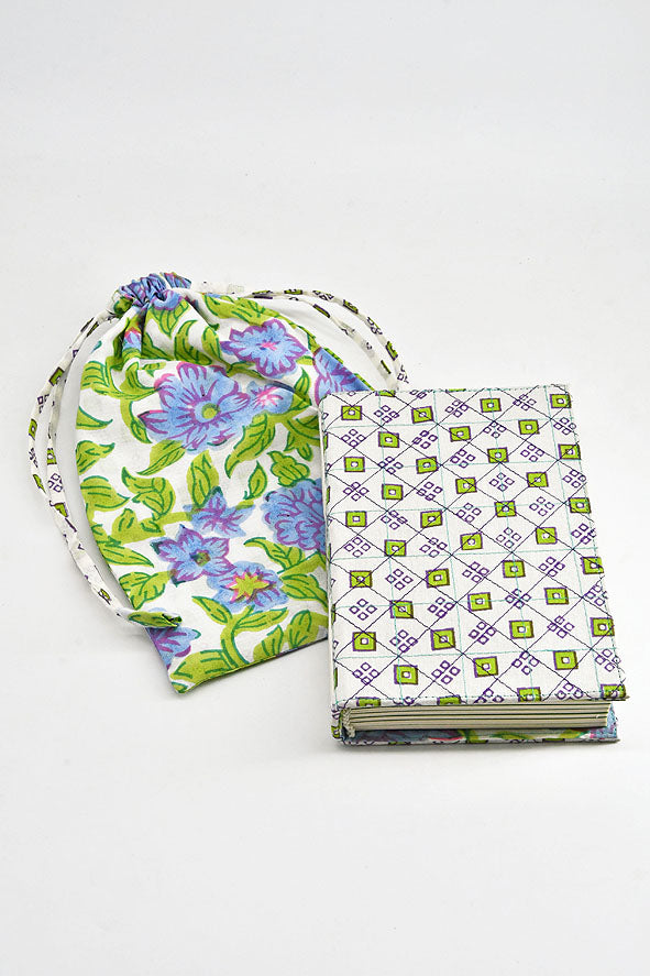 Green Summer Print Cover Blank Pages Journal Notebook Online, 6x4