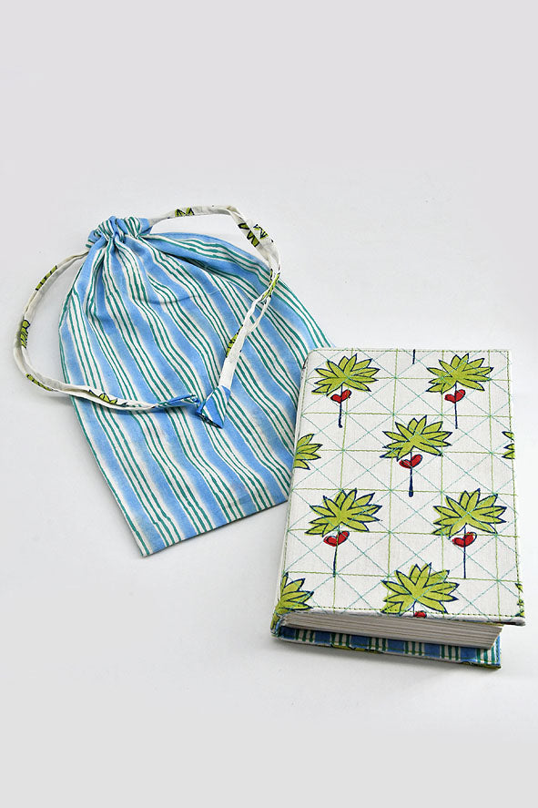Summer Print Cover Coptic Stitch Journal, 6x4