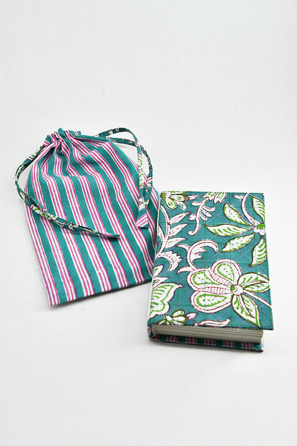 Summer Print Cover Coptic Stitch Journal, 6x4