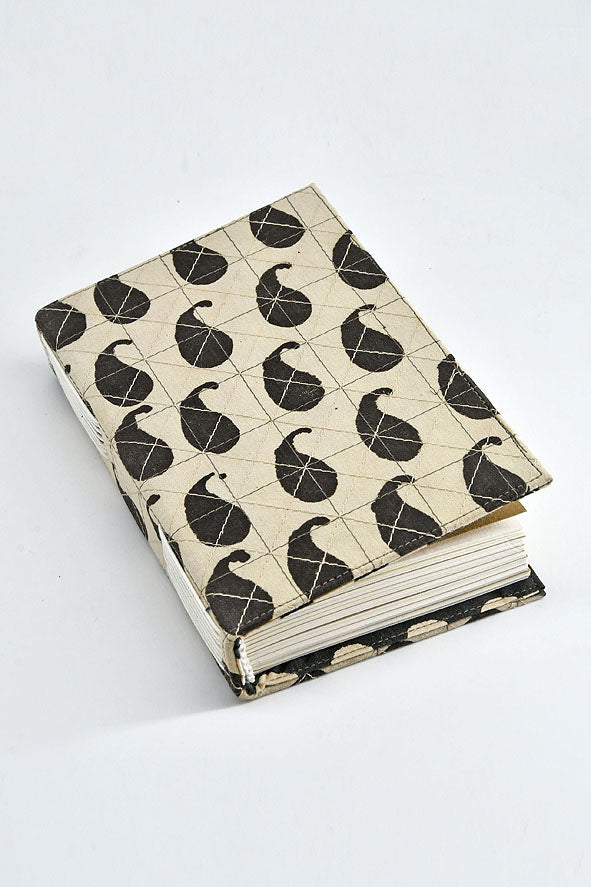 Black White Summer Print Cover Blank Pages Journal Notebook Online, 6x4