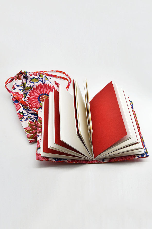 Summer Print Cover Coptic Stitch Journal, 6x4