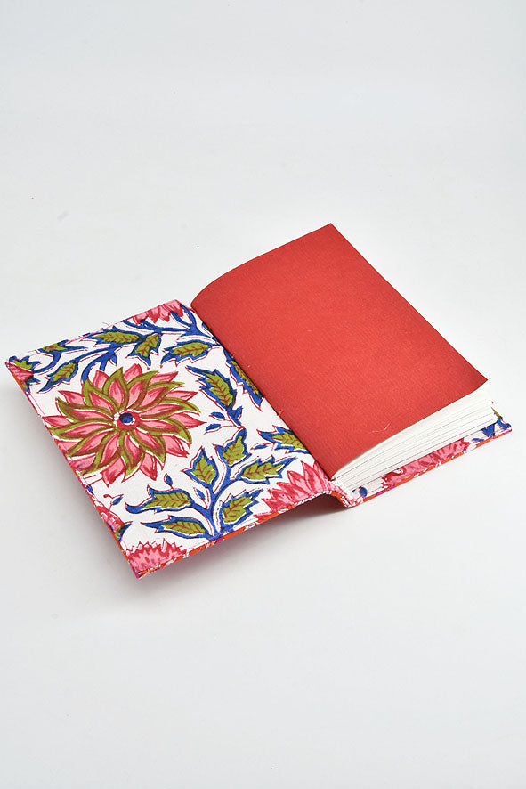 Summer Print Cover Coptic Stitch Notebook, 6x4