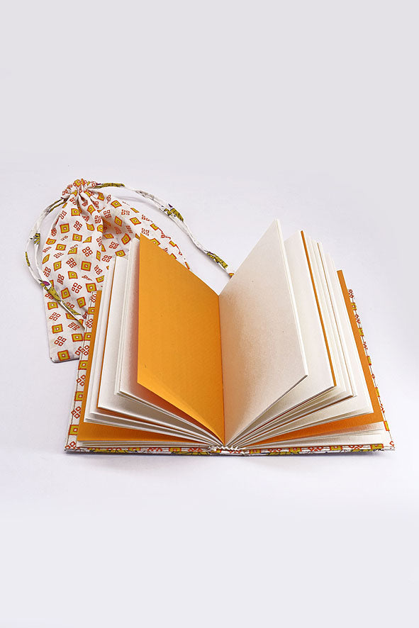 Summer Print Cover Coptic Stitch Journal