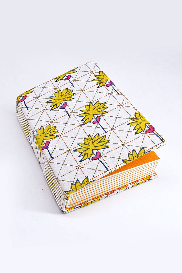 Summer Print Cover Coptic Stitch Journal