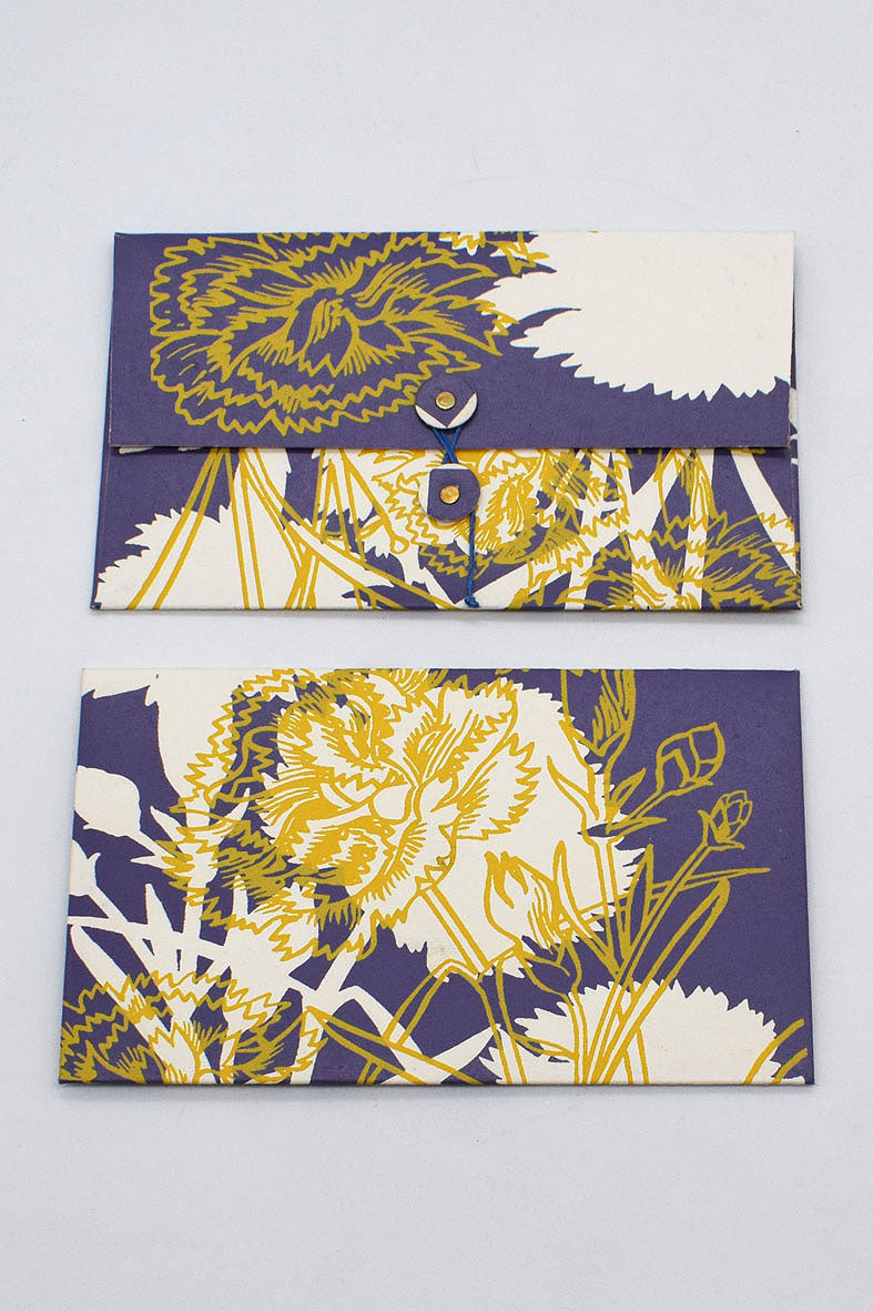 Greeting/Gift Envelope Floral with Card, Set of 5, 7x4