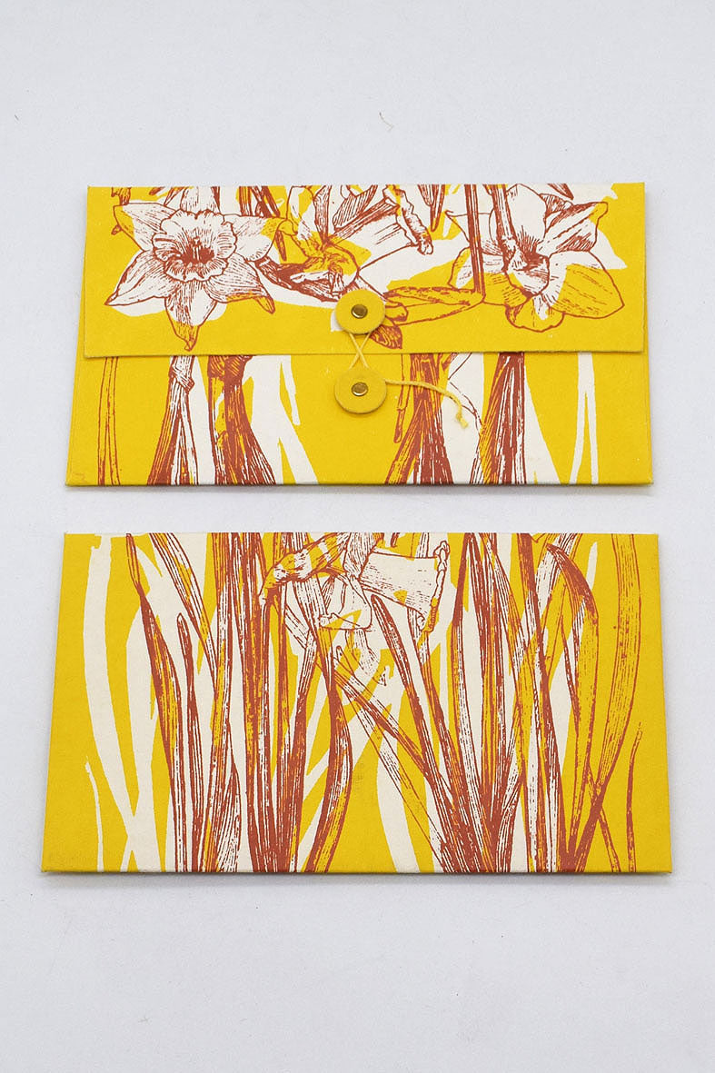 Greeting/Gift Envelope Floral with Card, Set of 5, 7x4
