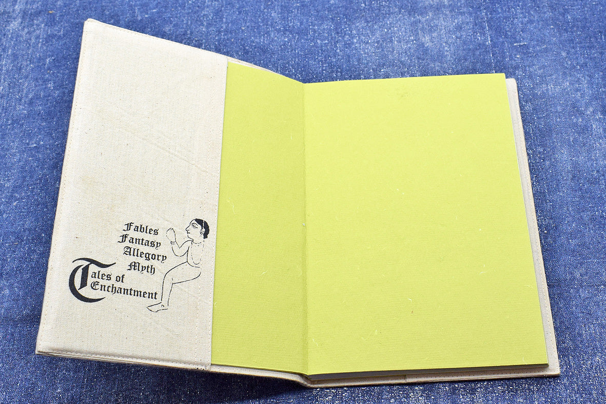 Notebooks Qissa Kahani, Queen/ Parrots Hand Painted Slip Cover, 20X14 Blank pages insert + Extra Notebook Ruled Pages