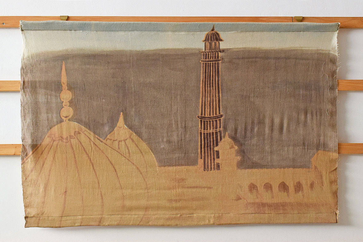 Old Delhi Hand Painted Neel Kashish Natural Dye Canvas Wall Art Hanging Online