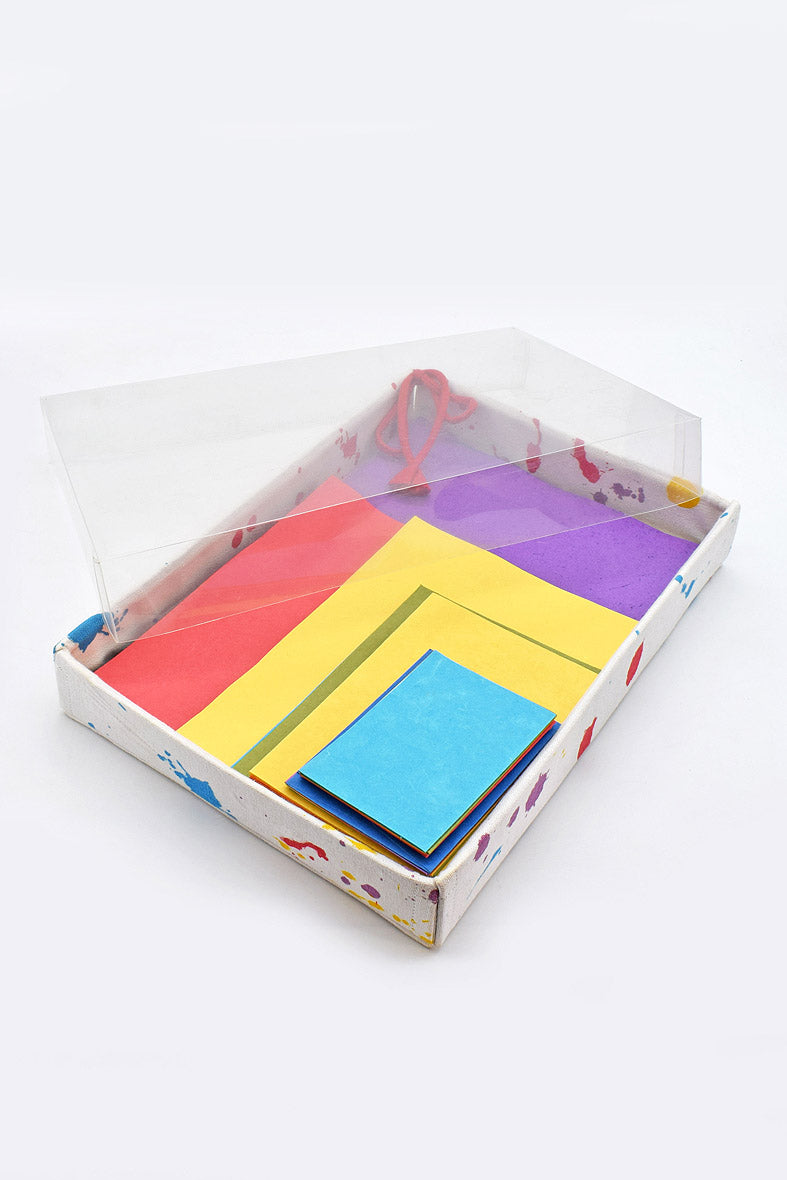 Rainbow Brights Splatter Tray: Origami Papers Handmade Compendium