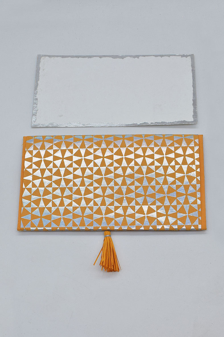 Geometric Hologram Foil Print Gift Envelope with Cards, Set of 4, 8x4 each