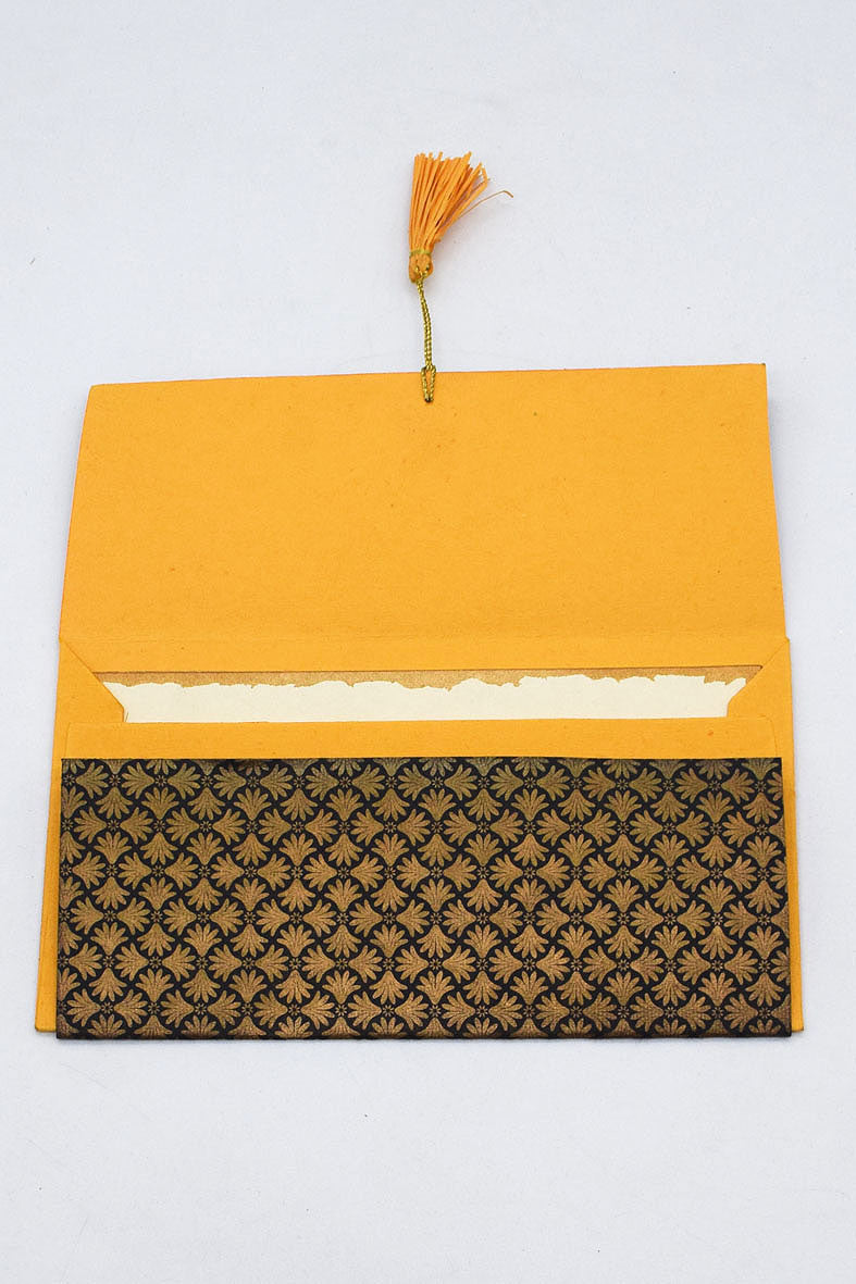 Four Petal 4 Way Art Deco Print Gift Envelope with Cards, Set of 4, 8x4 each