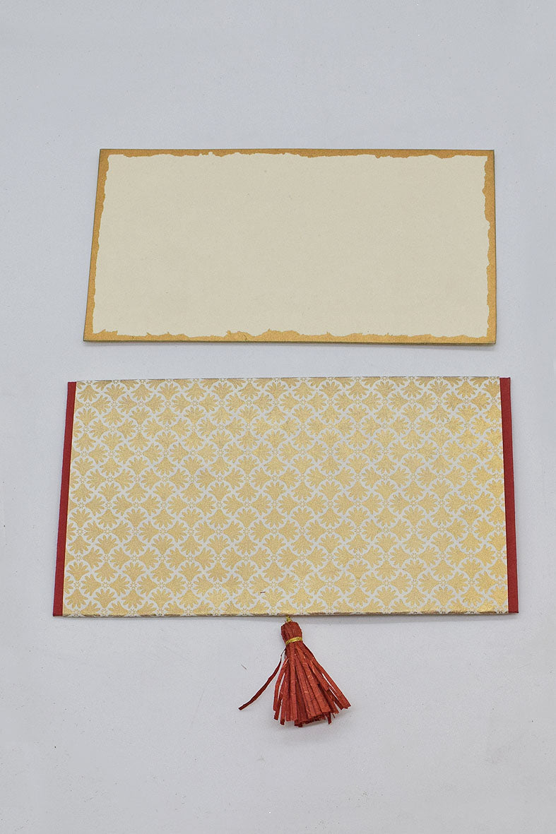 Four Petal 4 Way Art Deco Print Gift Envelope with Cards, Set of 4, 8x4 each