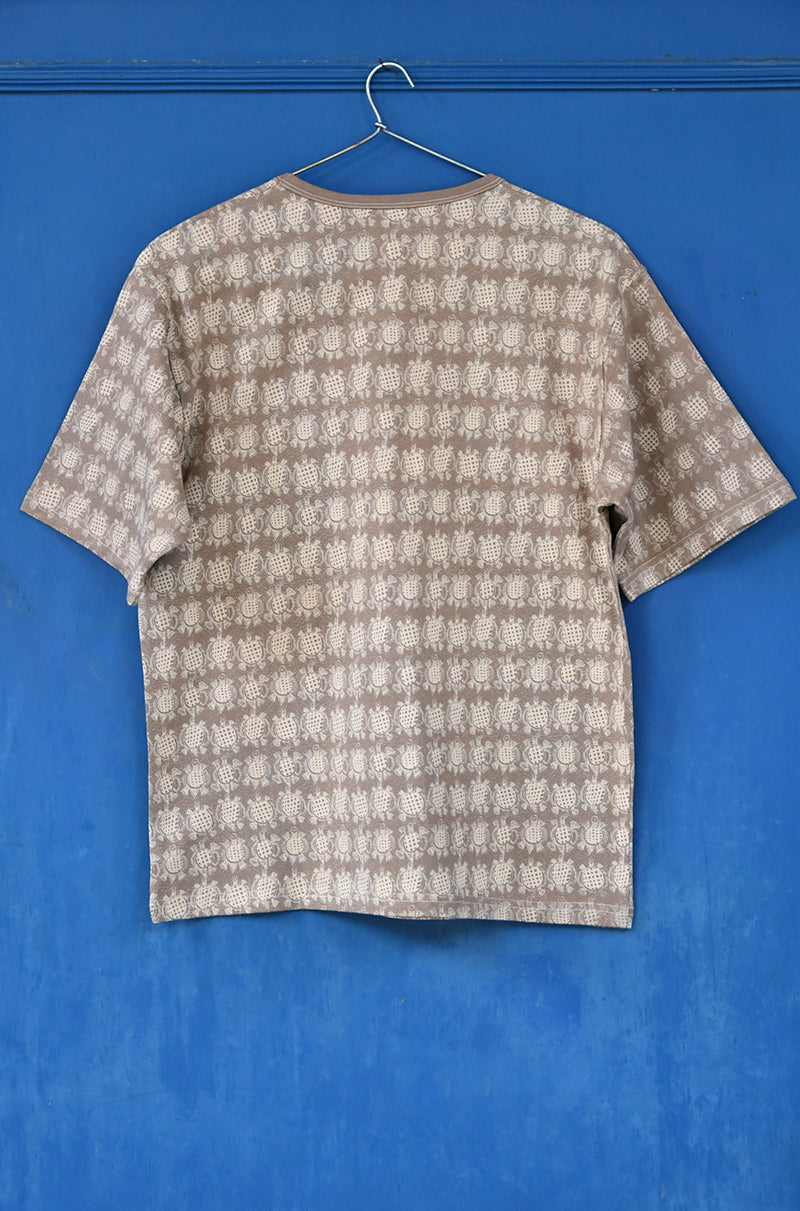 Taupe Folk Turtles Tonal Unisex T Shirt
