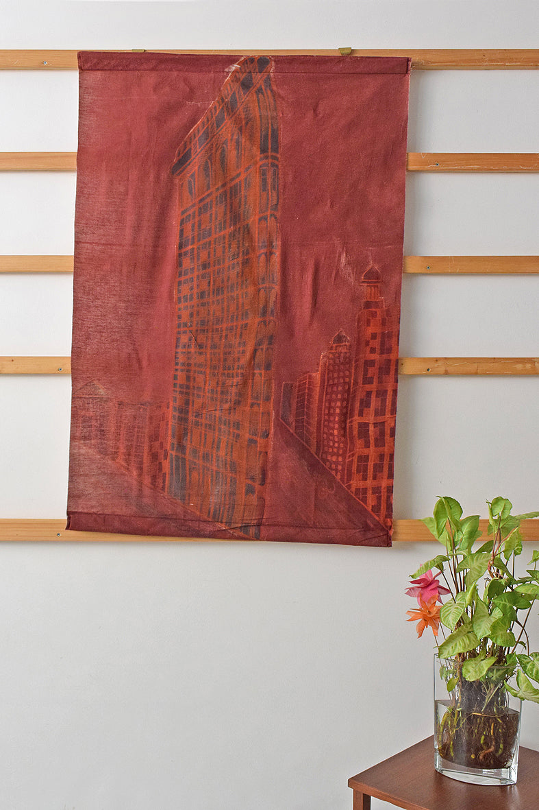 Flatiron Building Natural Dye Wall Art Hanging Online