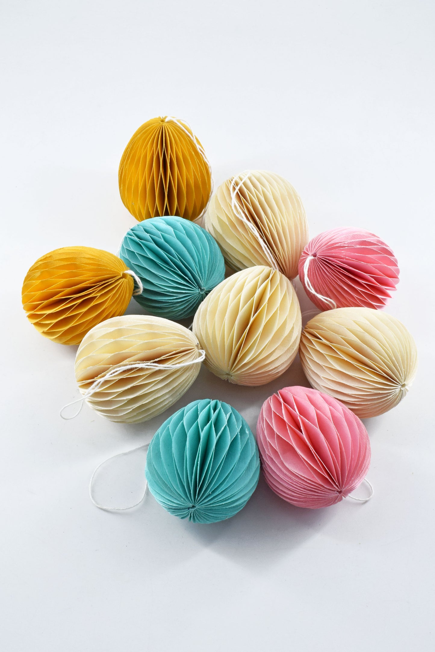 Ornament Easter Concertina Eggs Hanging Decoration, Set of 10