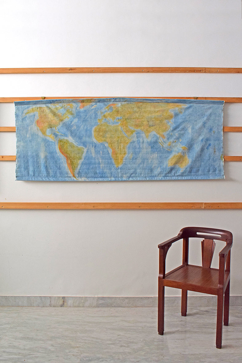 World Map Natural Painting Wall Art Hanging Online