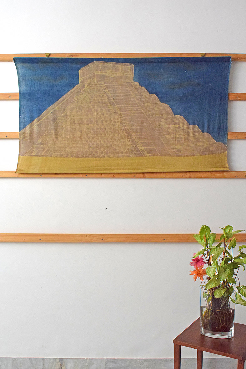 Chichen Itza Natural Dye Painting Wall Art Hanging Online