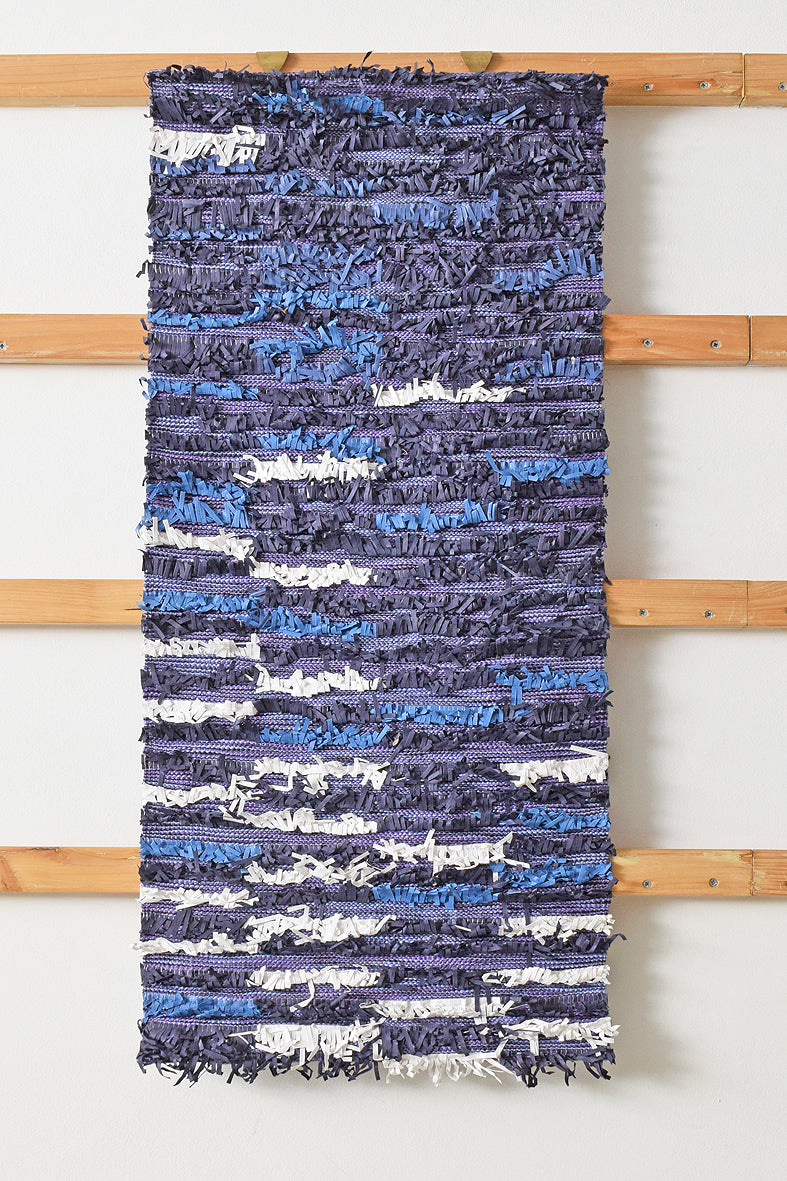 Blues & White Paper Fringes Weave Wall Art Hanging Online